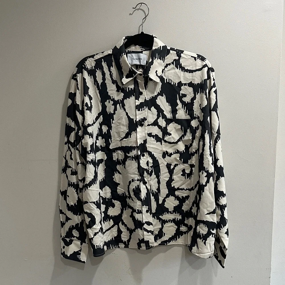 The wolf Gang Black and White Women's Button Down Shirt - Picture 2 of 12